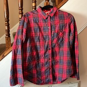 Victoria's Secret Long Sleeve Plaid Pajama Top